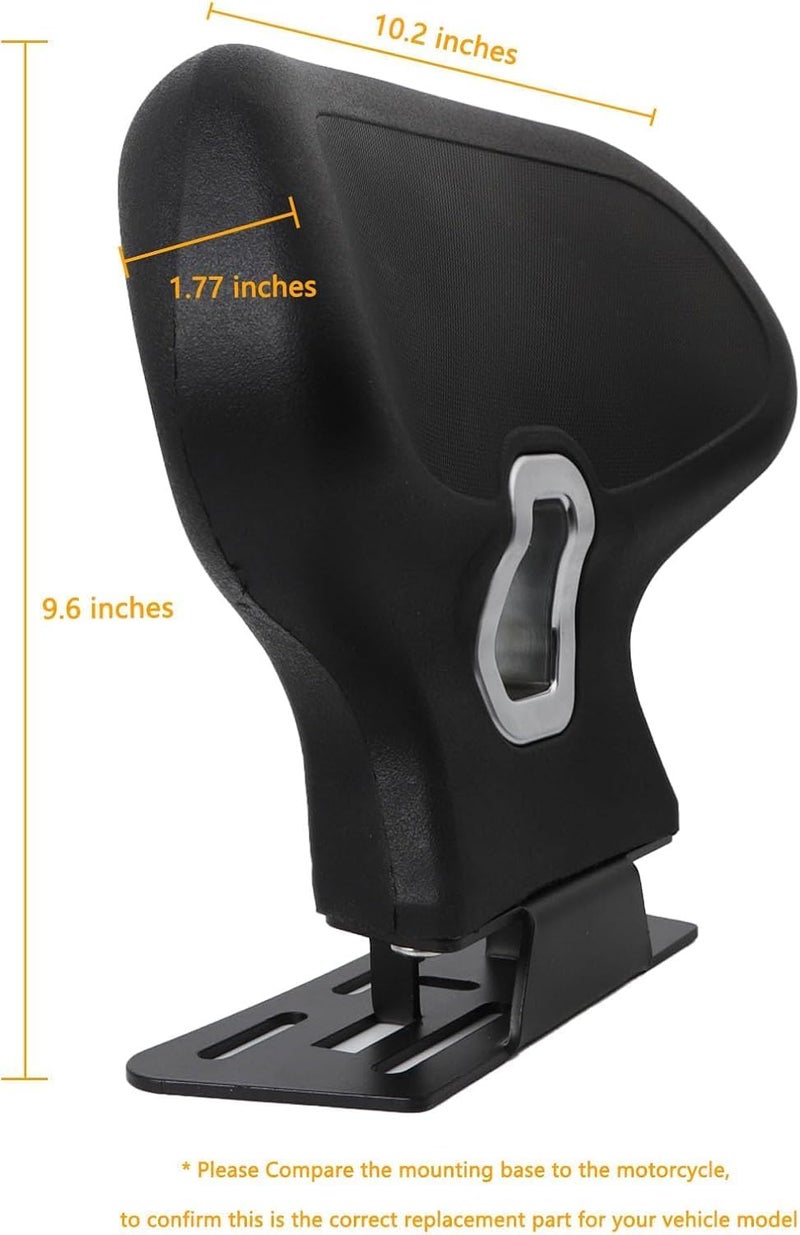Minho Motorcycle Rear Backrest in Soft PU Foam,Universal Easy-Mount Base,Fits ATV Scooter Cruiser Moped & Bike,C Type - Image 4